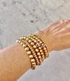 Matte Gold and Crystal Bead Stack