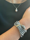 Matte Silver Bead Stack