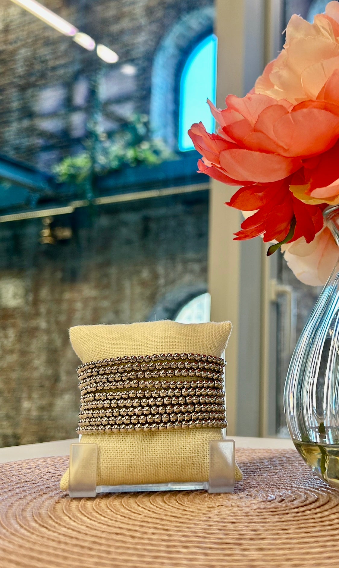 10 Piece Stretch Bracelet Set-Silver