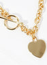 Toggle Chain with Heart-Gold