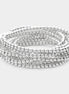 10 Piece Stretch Bracelet Set-Silver