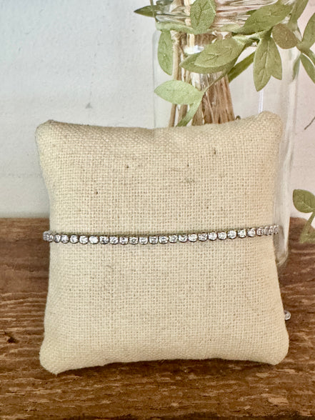 CZ Adjustable Pull Tie Bracelet
