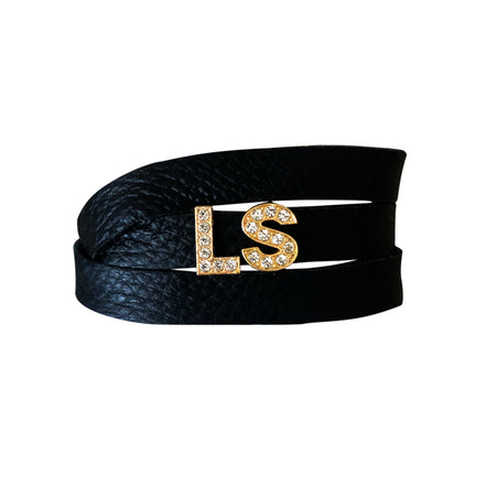 Add-A-Letter Initial Wrap Bracelet-2 letters