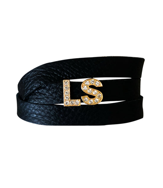 Add-A-Letter Initial Wrap Bracelet-2 letters