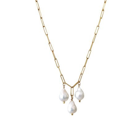Triple Baroque Pearl Necklace