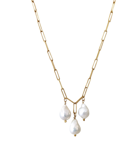 Triple Baroque Pearl Necklace