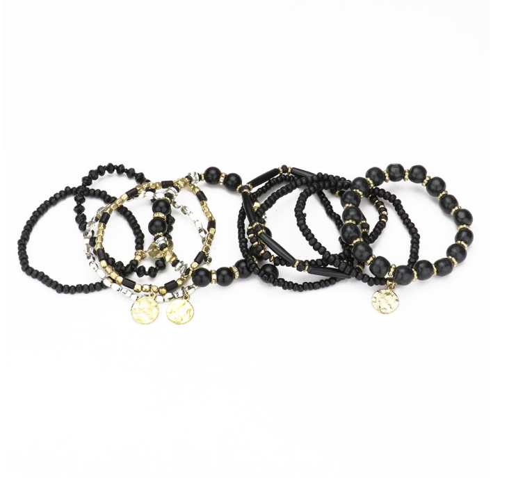 Jet Black and Gold Stack