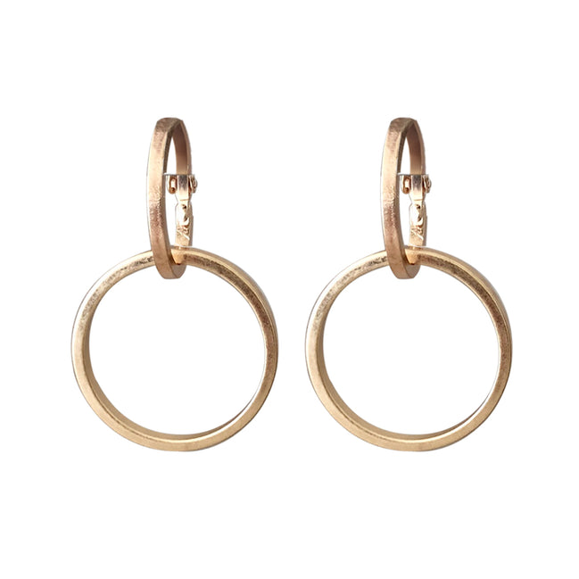Chunk Double Hoop Earring