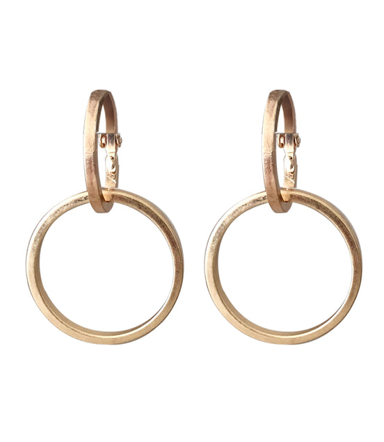Chunk Double Hoop Earring