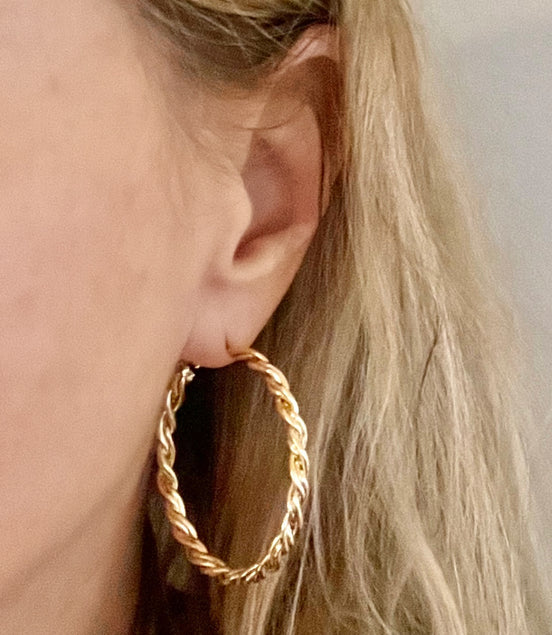 Twist Hoop Set-Gold