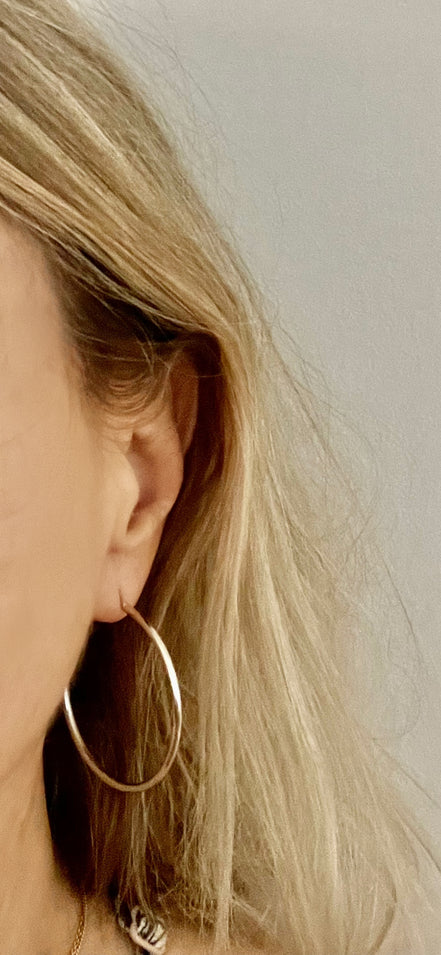 Classic Hoop Set-Rhodium