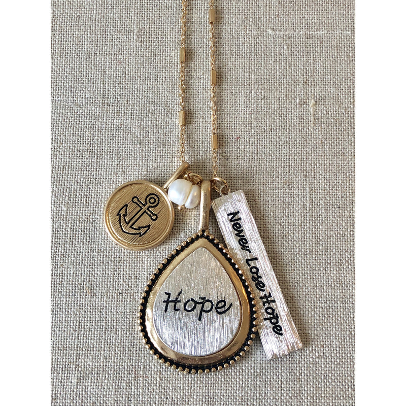 The Fast Flash! Hope Cluster Necklace-Gold