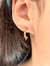 Gold CZ Spike Stud Earring
