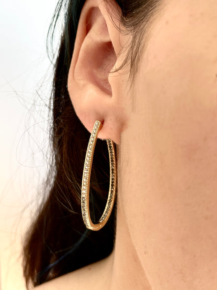 Crystal Ombre Oval Hoop