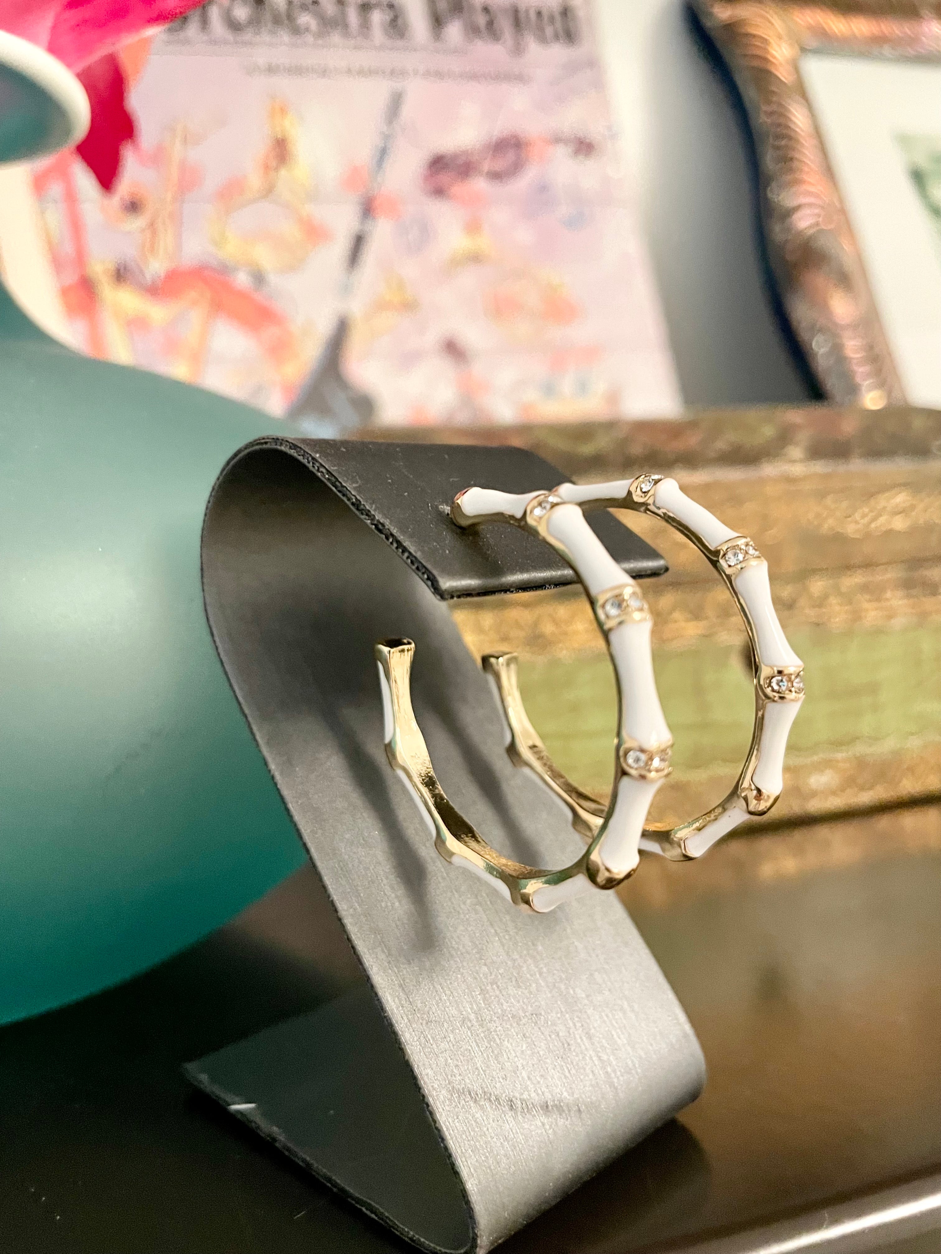 Enamel Hoops-White