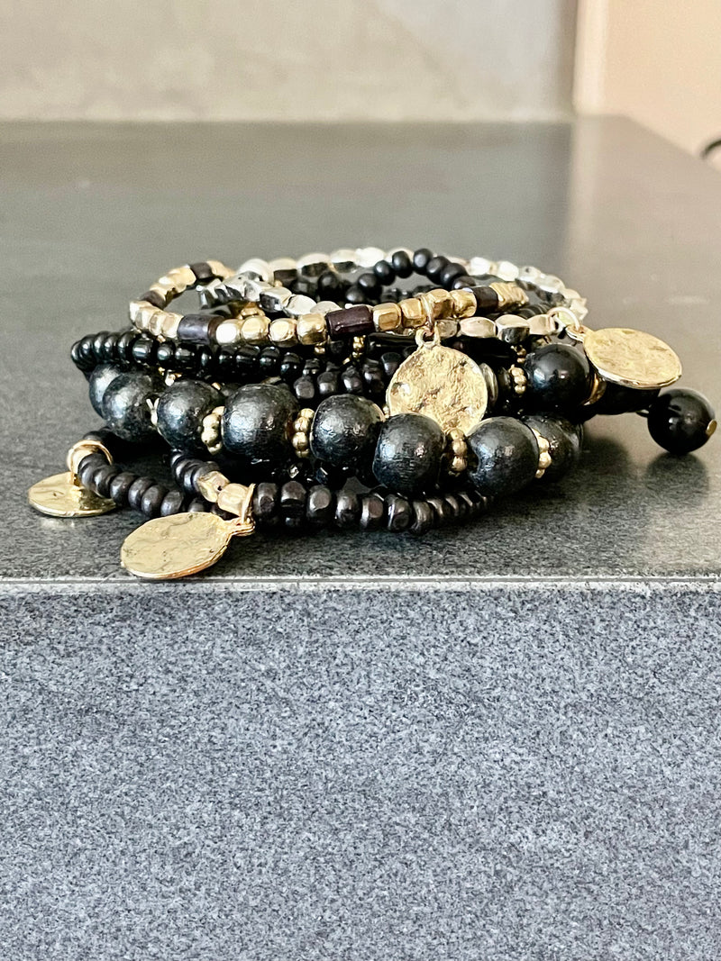 Jet Black and Gold Stack