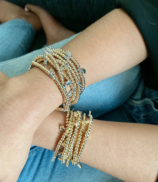 Starry Beads Stack-Gold/Silver