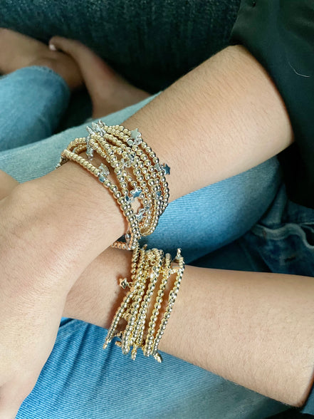 Starry Beads Stack-Silver