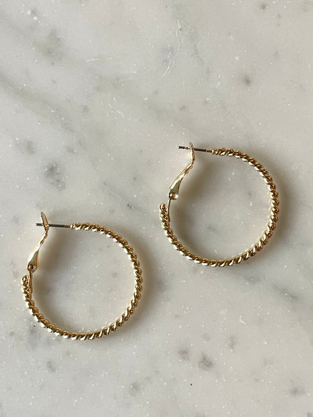 Twist Hoop Set-Gold