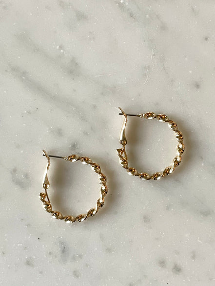 Twist Hoop Set-Gold