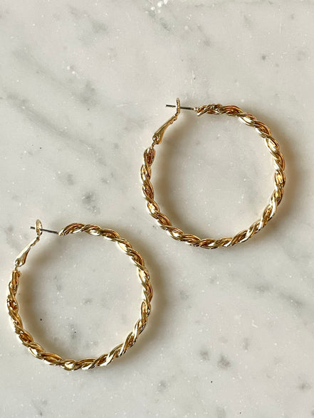 Twist Hoop Set-Gold