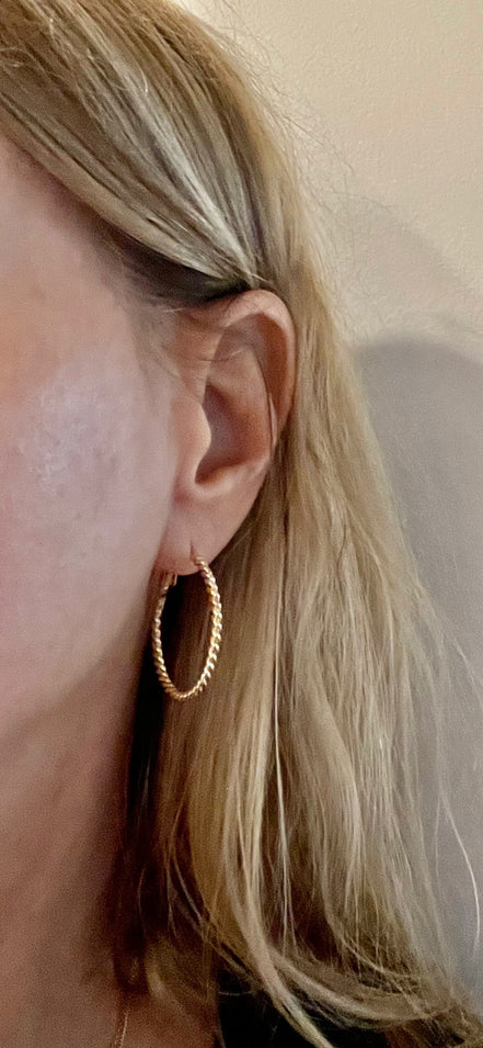 Twist Hoop Set-Gold