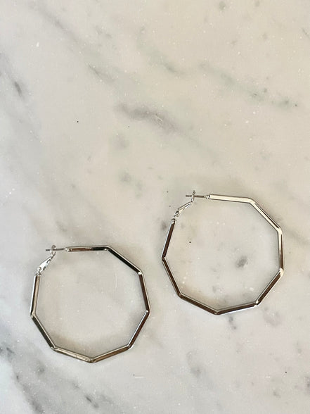Multi Hoop Set-Rhodium