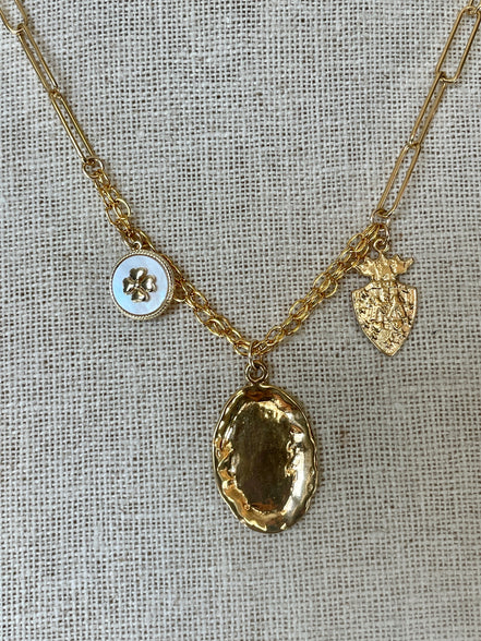 Oval Cluster Necklace