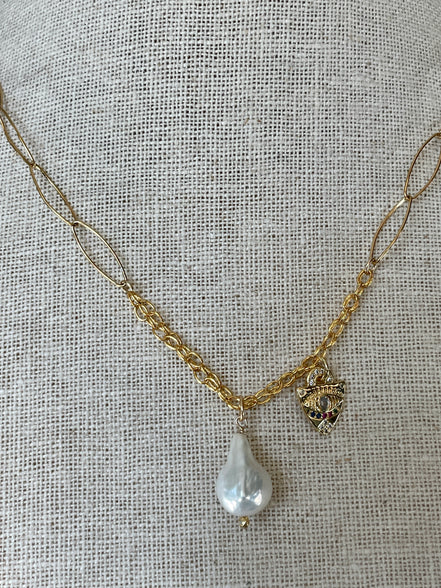 Baroque Pearl Drop Necklace