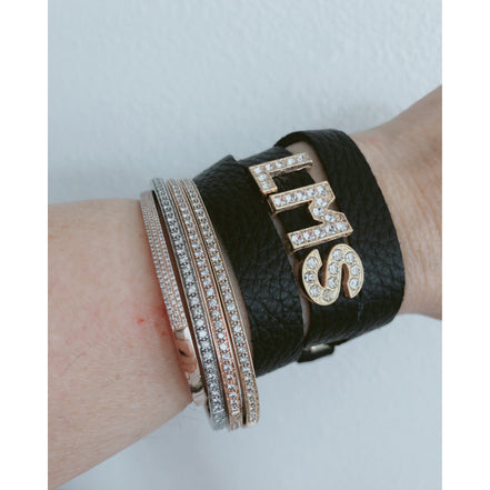 Add-A-Letter Initial Wrap Bracelet-3 letters