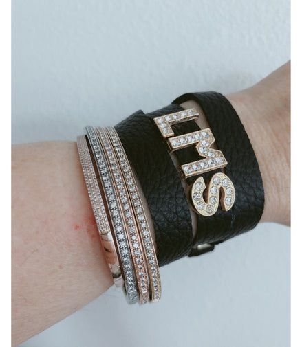 Add-A-Letter Initial Wrap Bracelet-3 letters
