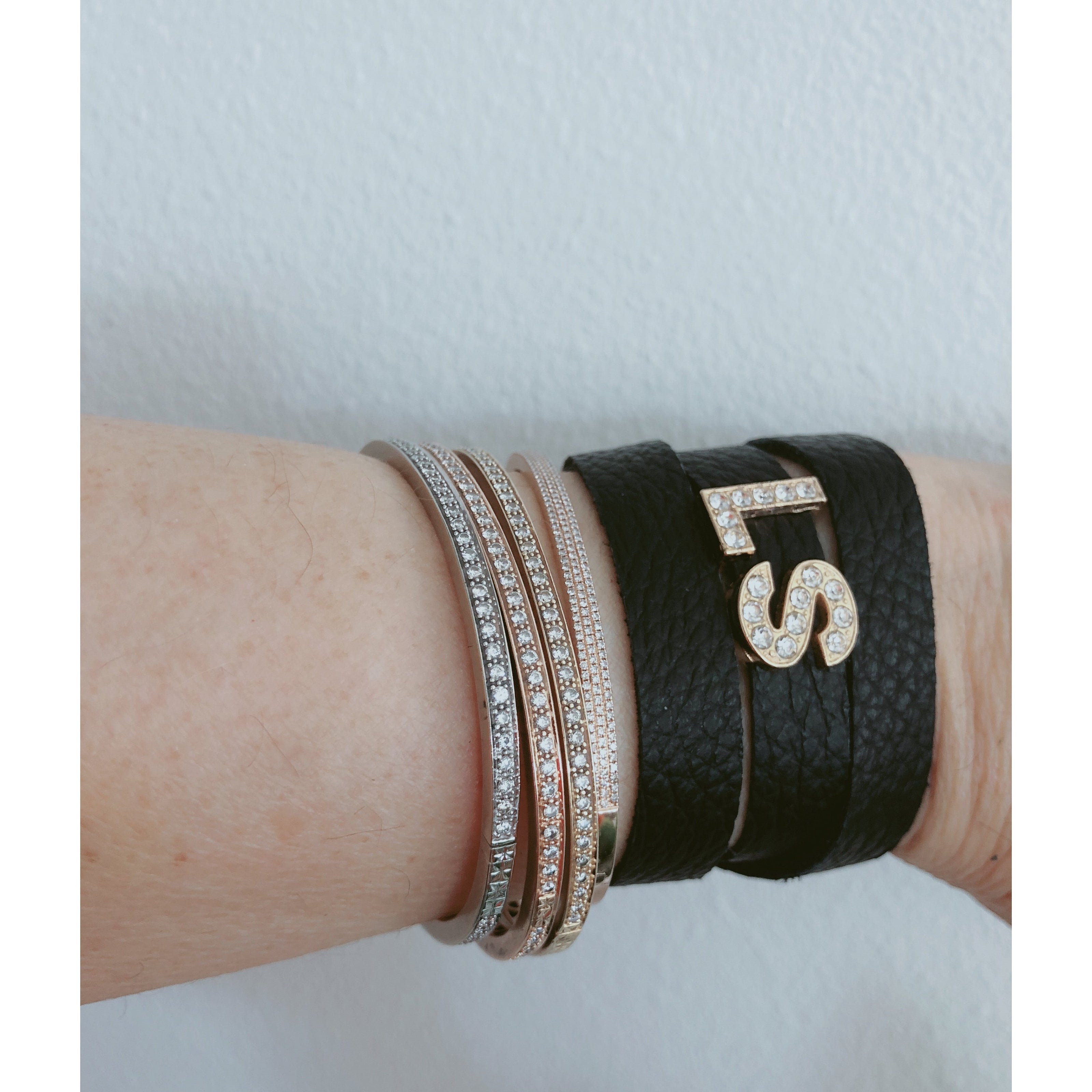Add-A-Letter Initial Wrap Bracelet-2 letters