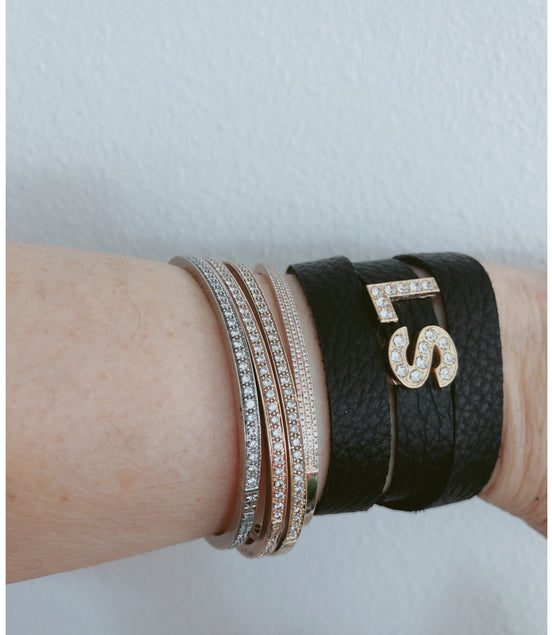 Add-A-Letter Initial Wrap Bracelet-2 letters