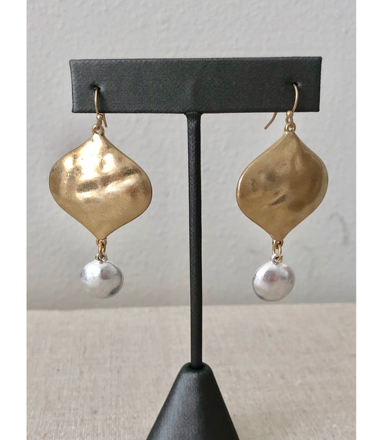 Matte Gold Drop Earrings