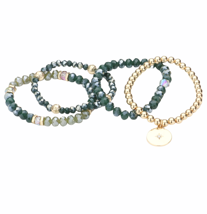 North Star Crystal Stack-Forest Green