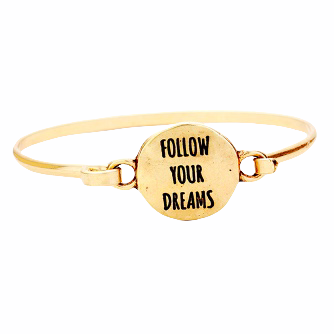 Follow Your Dreams Bangle-Gold