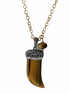 Tiger Eye Shark Tooth Necklace