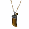 Tiger Eye Shark Tooth Necklace