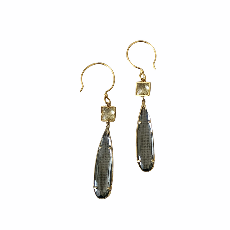 Sample Sale! Sea Jewels Lemon/Charcoal Earring