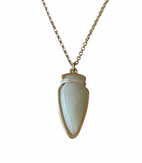 Arrowhead Stone Necklace-Mint