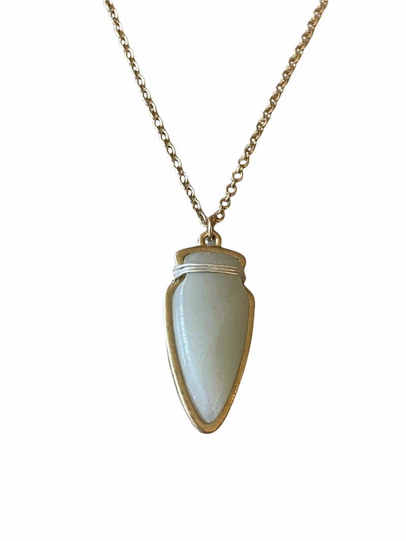 Arrowhead Stone Necklace-Mint