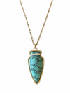 Arrowhead Stone Necklace-Turquoise