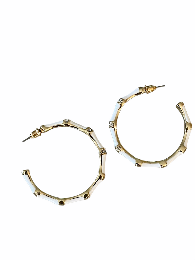 Enamel Hoops-White