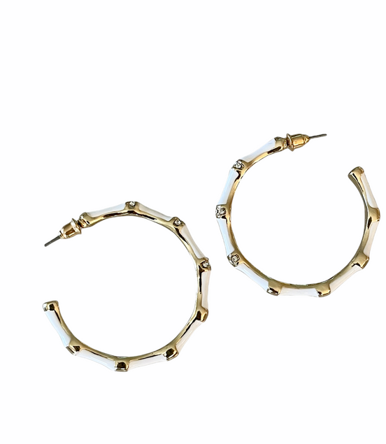 Enamel Hoops-White
