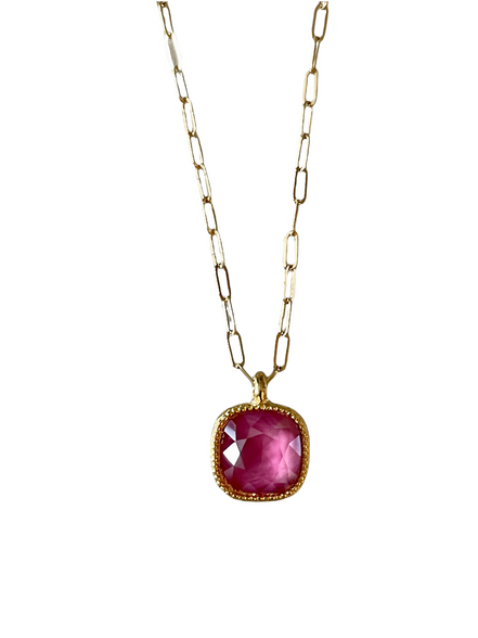 Swarovski Cushion Cut Drop Necklace