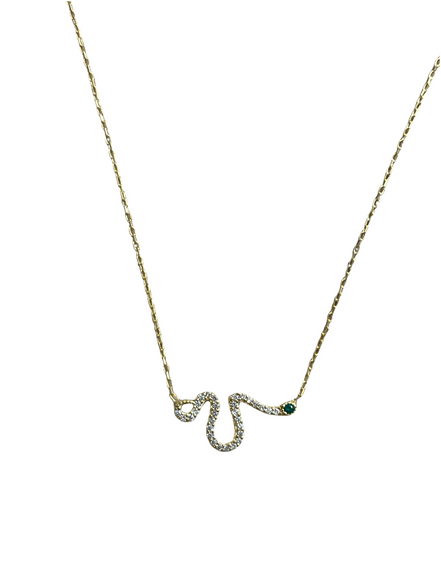 Serpent CZ Necklace
