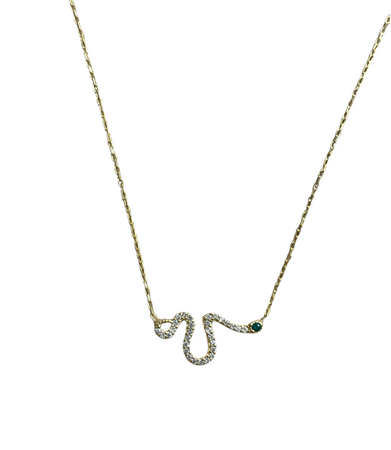 Serpent CZ Necklace
