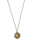 Coin Pendant with Crystals
