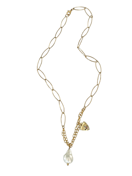 Baroque Pearl Drop Necklace