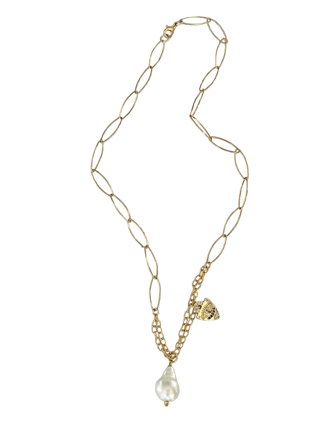 Baroque Pearl Drop Necklace